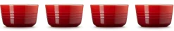 Aardewerken Schaaltje Le Creuset Kersenrood (4-delig)