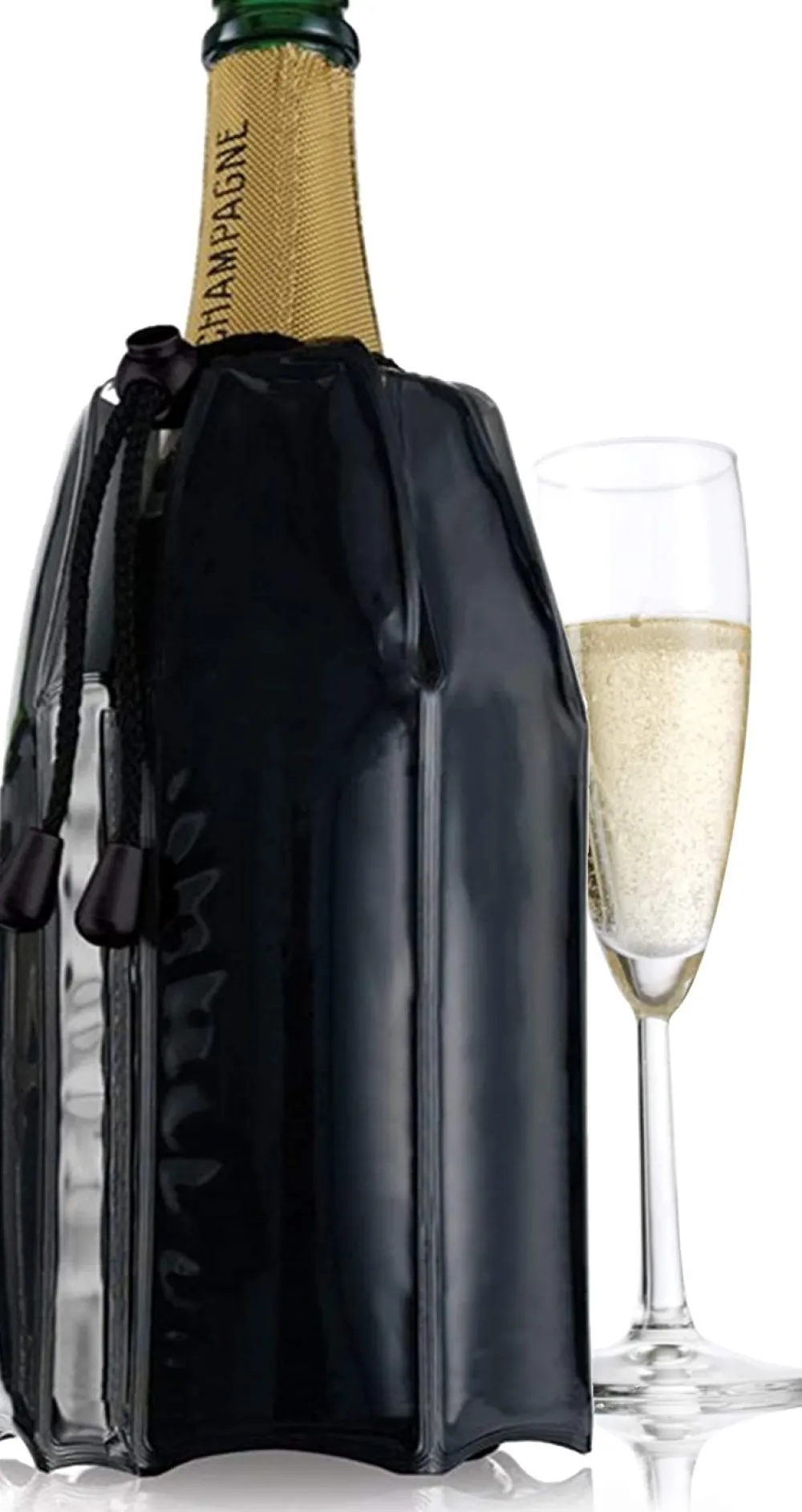 Vacuvin Active Cooler Vacu Vin Champagne Black New