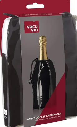 Vacuvin Active Cooler Vacu Vin Champagne Black New