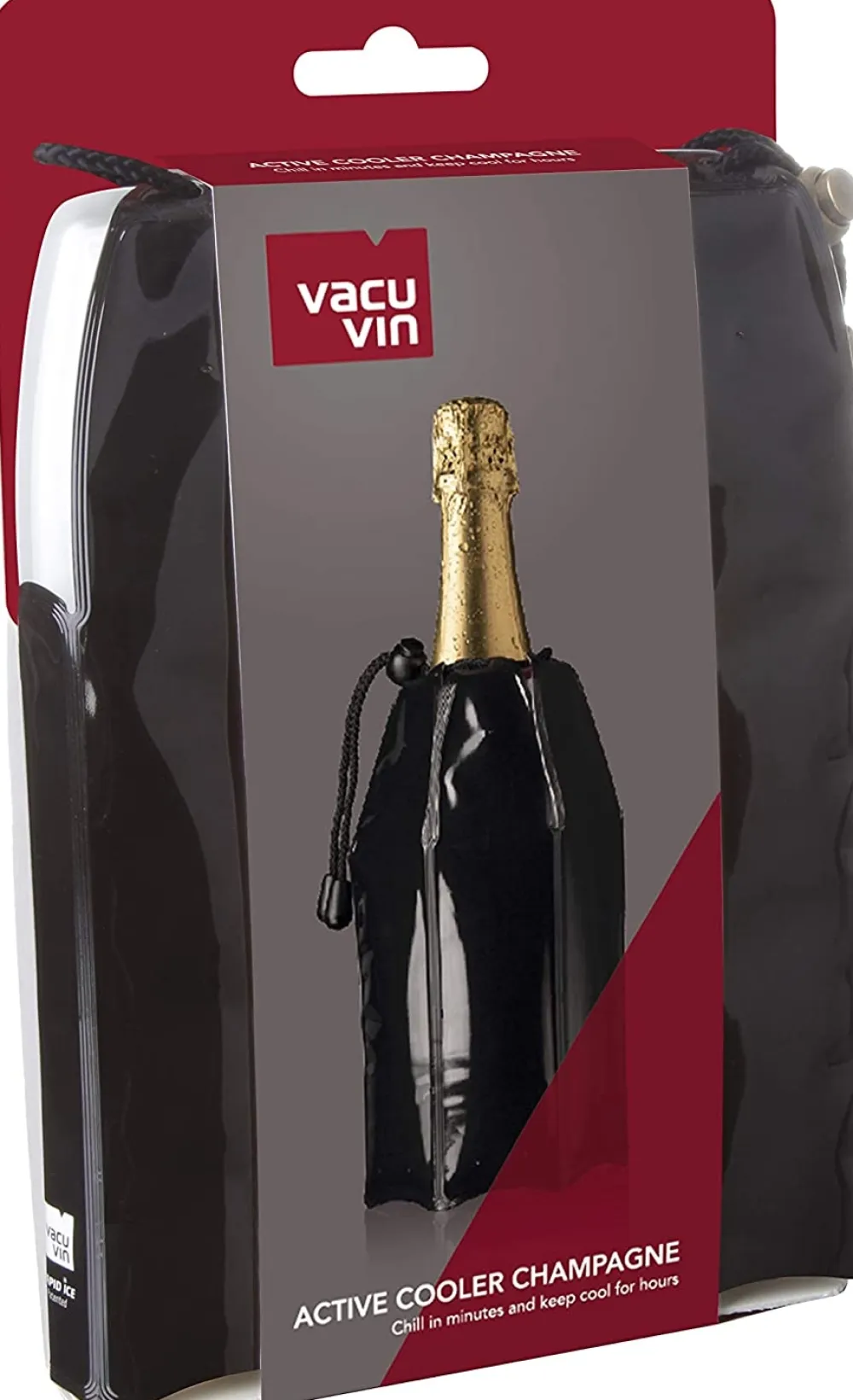 Vacuvin Active Cooler Vacu Vin Champagne Black New