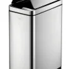 Afvalbak EKO Deluxe Phantom Sensor 45L Zilver