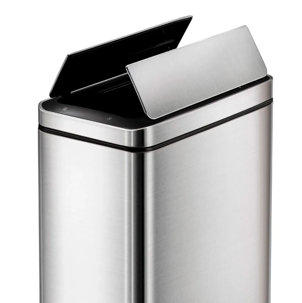 EKO Afvalbak Deluxe Recycle Phantom Sensor 20L + 20L Zilver Best