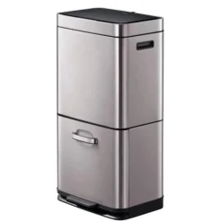 EKO Afvalbak Himalaya Sensor 35+25L Grijs Mat RVS Clearance