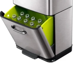 EKO Afvalbak Himalaya Sensor 35+25L Grijs Mat RVS Clearance