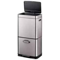 EKO Afvalbak Himalaya Sensor 35+25L Grijs Mat RVS Clearance