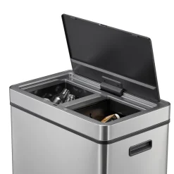Afvalbak EKO Mirage Plus Sensor 30+30L Mat RVS