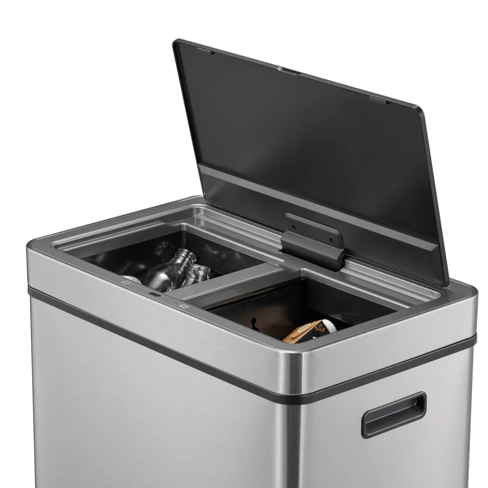 Afvalbak EKO Mirage Plus Sensor 30+30L Mat RVS