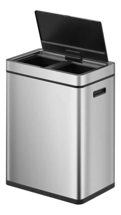 Afvalbak EKO Mirage Plus Sensor 30+30L Mat RVS