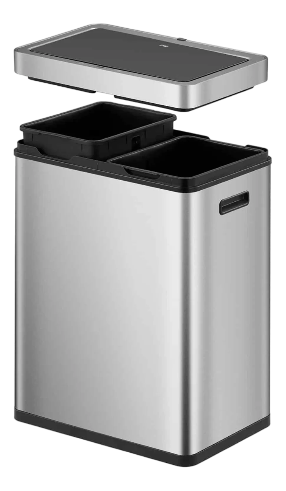 Afvalbak EKO Mirage Plus Sensor 30+30L Mat RVS