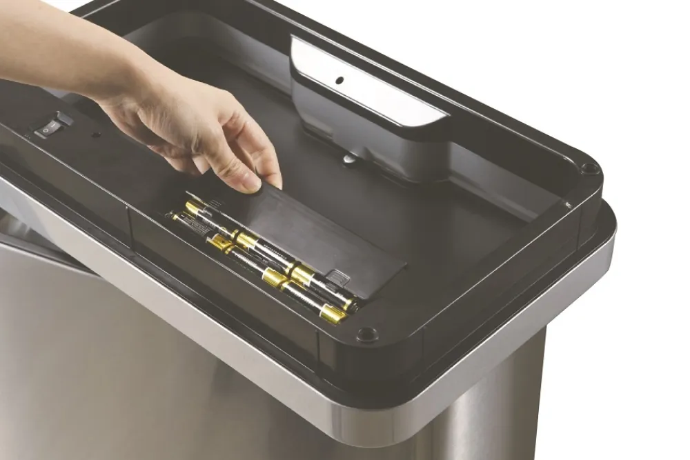 EKO Afvalbak Mirage Sensor 45L Mat RVS Best