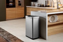EKO Afvalbak Mirage Sensor 45L Mat RVS Best