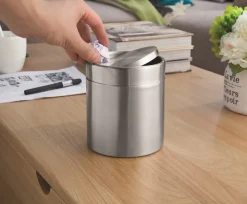 Afvalbak EKO Tafelafvalbak Fandy 1,5L Mat RVS