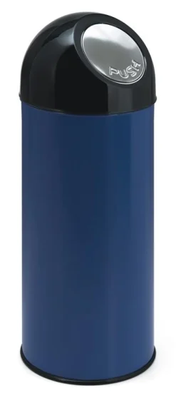 Huismerk Afvalbak Met Pushdeksel Blauw 55L New