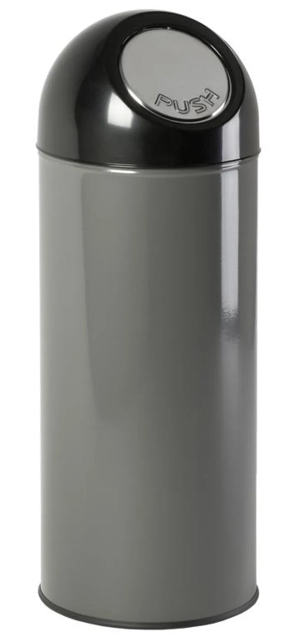 Huismerk Afvalbak Met Pushdeksel Metallic Zilver 55L Best