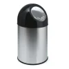 Afvalbak Met Pushdeksel Zilver RVS 30L