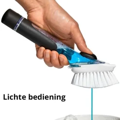 Afwasborstel met zeepdisp. OXO Good Grips Zwart