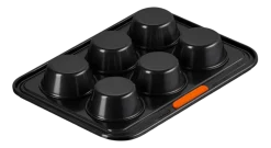 Le Creuset Bakvorm 6 Muffins 29 x 22 cm Zwart Outlet