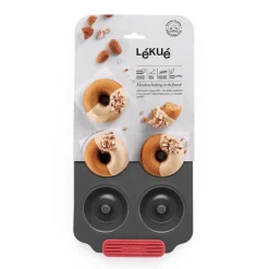 Bakvorm Lékué 6 Donuts of Bagels Antiaanbak Grey
