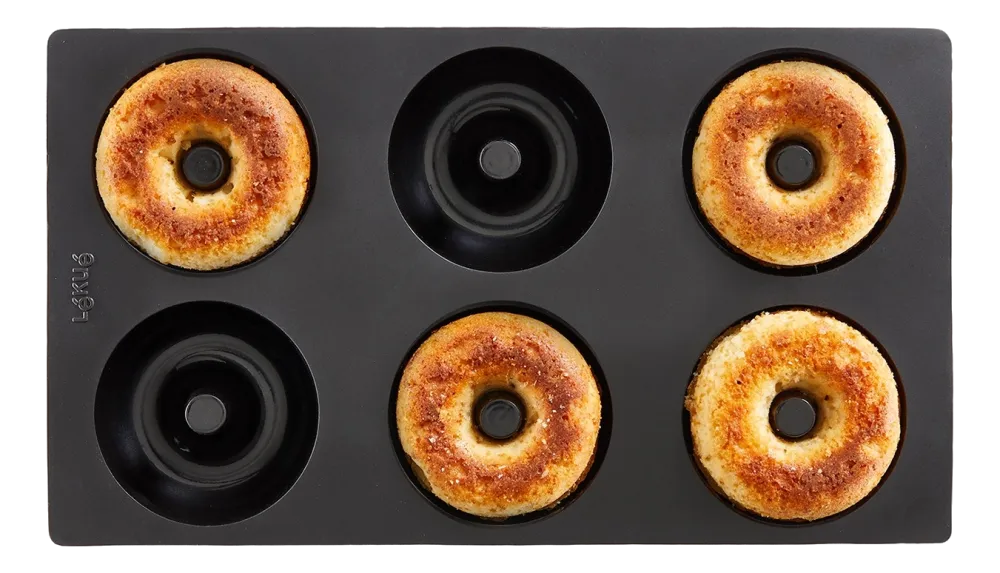 Lekue Bakvorm Lékué 6 Donuts of Bagels Siliconen Black Discount