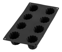 Bakvorm Lékué 8 Mini Cannelés Bordelais Siliconen Black