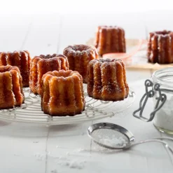 Bakvorm Lékué 8 Mini Cannelés Bordelais Siliconen Black