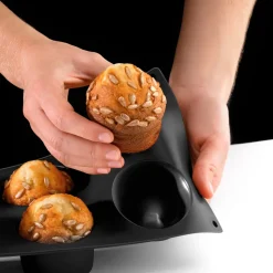 Bakvorm Lékué 6 Muffins Siliconen Black