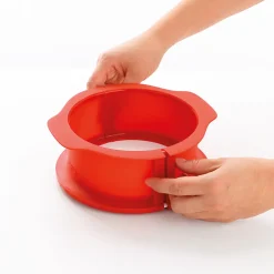 Bakvorm Lékué Springvorm Rond met Keramisch bord D 15 cm Red