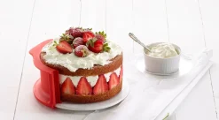 Bakvorm Lékué Springvorm Rond met Keramisch bord D 15 cm Red