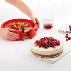 Lekue Bakvorm Lékué Springvorm Rond met Keramisch bord D Red Clearance