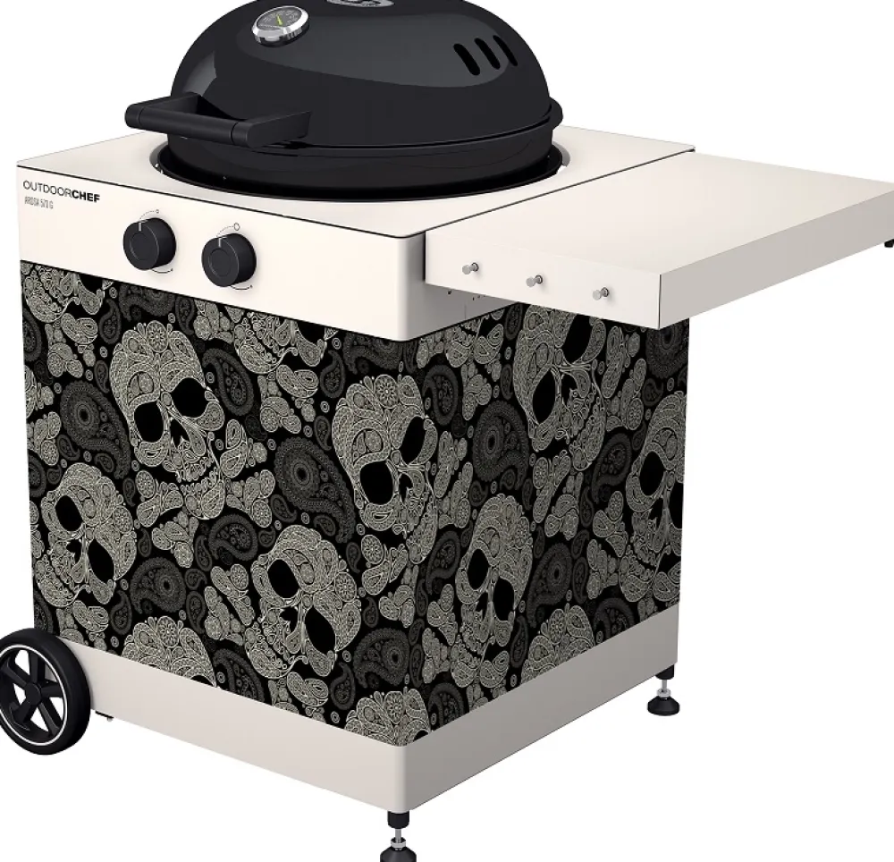 Outdoorchef Barbecue Front Skull Paisly Multi Color Hot