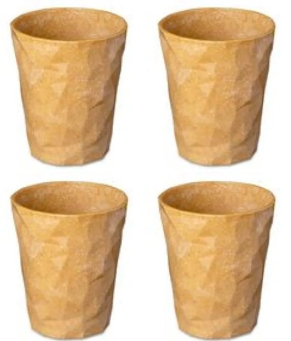 Beker Koziol Bio-Circulair Club S 2.0 Nature Wood 250 ml (4-Delig)