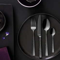 Bestekset Amefa Felicity Hammered Black (24-delig)