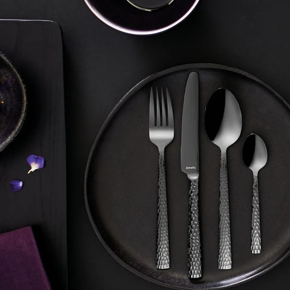 Bestekset Amefa Felicity Hammered Black (24-delig)