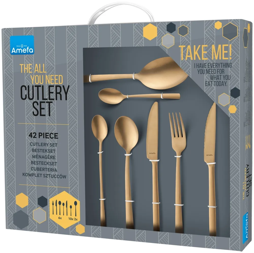 Amefa Bestekset Manille Mat Goud (42-delig) Best