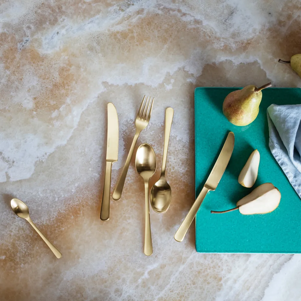 Georg Jensen Bestekset Copenhagen Giftbox Matte Gold (Set van 4)
