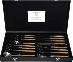 Bestekset Laguiole Style de Vie Luxury Line Olijfhout (16-Delig)