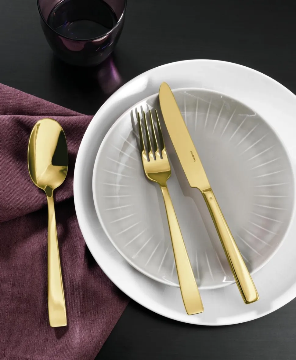 Bestekset Sambonet Flat PVD Gold (24-Delig)