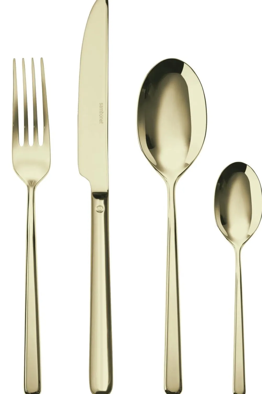 Sambonet Bestekset Linear Mirror PVD Champagne Best
