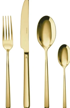 Bestekset Sambonet Linear PVD Gold (24-Delig)