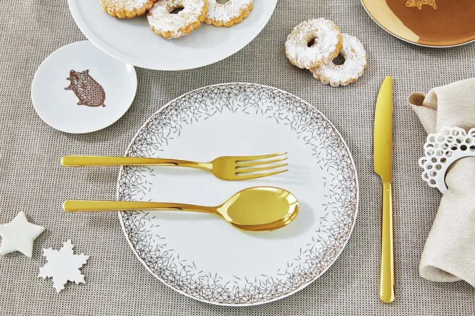 Bestekset Sambonet Linear PVD Gold (36-Delig)