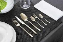 Sambonet Bestekset Rock Antique PVD Champagne (24-Delig)