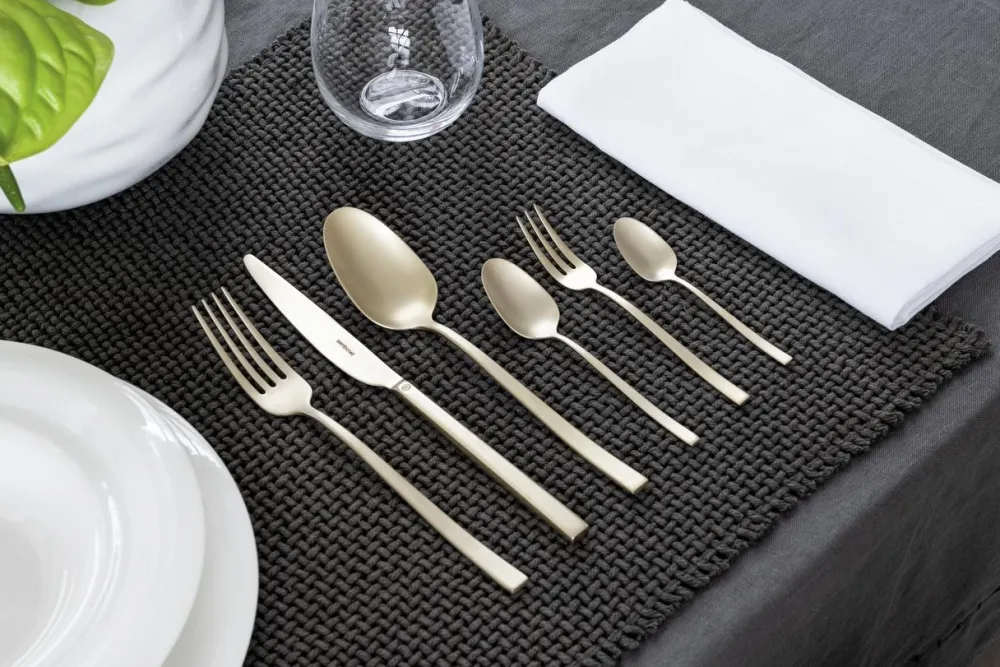 Sambonet Bestekset Rock Mirror PVD Champagne (36-Delig) Outlet