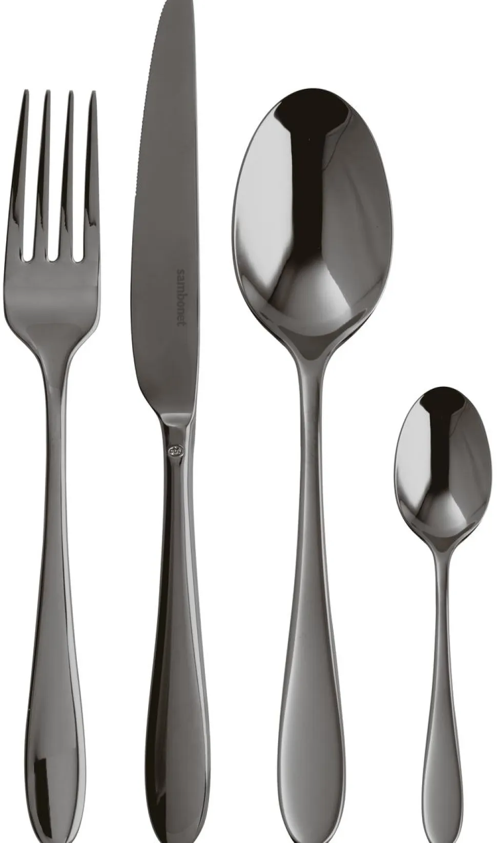 Bestekset Sambonet Velvet Mirror PVD 2Black (24-Delig)