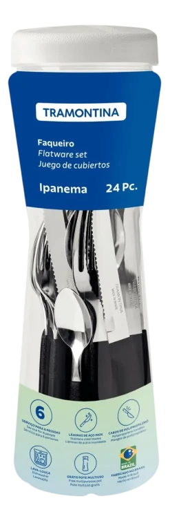 Tramontina Bestekset Ipanema Zwart (24-Delig) New
