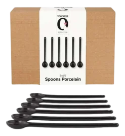 Bestek vtwonen Spoons Porcelain Matt Black Large (Set van 6)