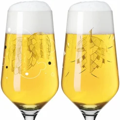 Bierglas Ritzenhoff Brauchzeit #1 #2 374 ml (Set van 2)