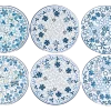 Bunzlau Castle Blik met Onderzetters Indigo Lace Blauw (7-Delig) Sale