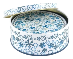 Bunzlau Castle Blik met Onderzetters Indigo Lace Blauw (7-Delig) Sale