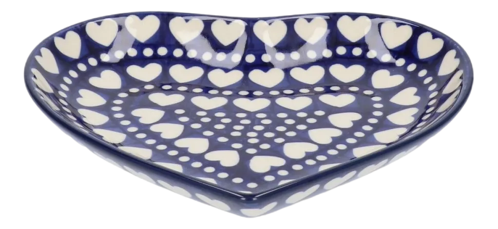 Bord Bunzlau Castle Hart Medium Blue Valentine