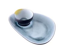 Gastro Bord Medium Spiegel Grey Blue Ovaal 22 x 16 cm (4-delig) Discount